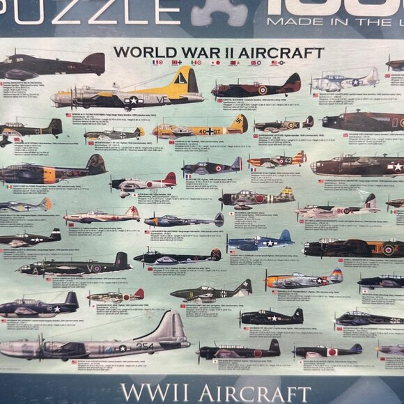 1000 Piece Jigsaw Puzzle World War II Aircraft Eurographics USA Military - Picture 3 of 8